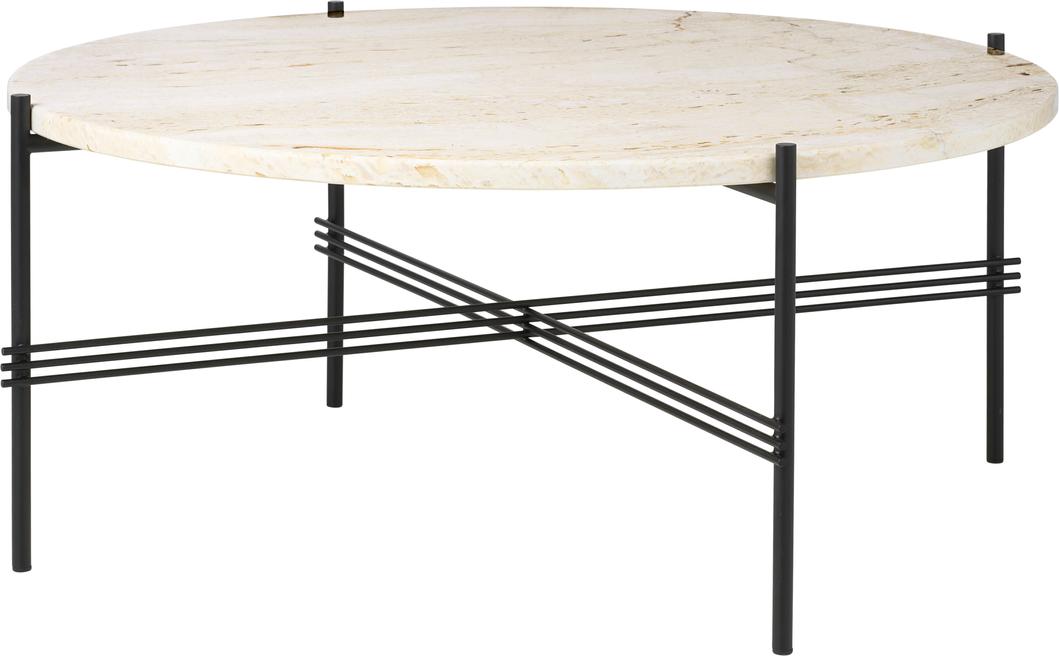 GUBI - TS Coffee Table - Black Base - Ø80 cm