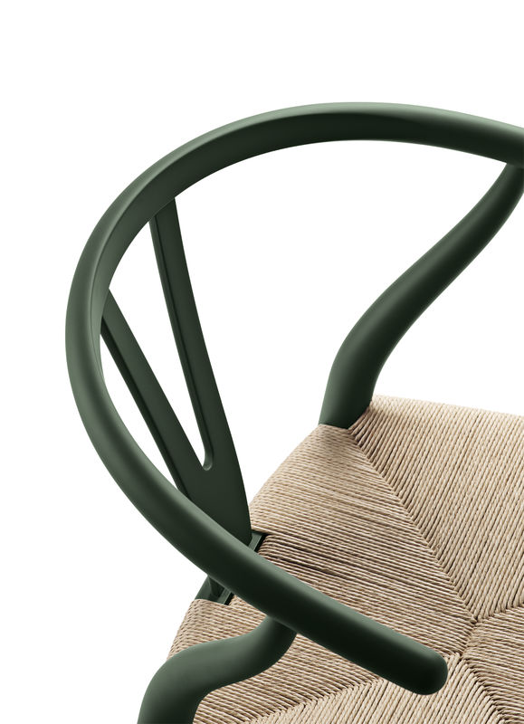 Wishbone chair green new arrivals