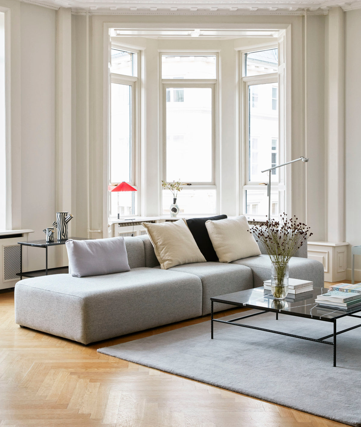 HAY - Mags Soft Low Sofa - 3 Seater - Combination 4 with Right Low Armrest