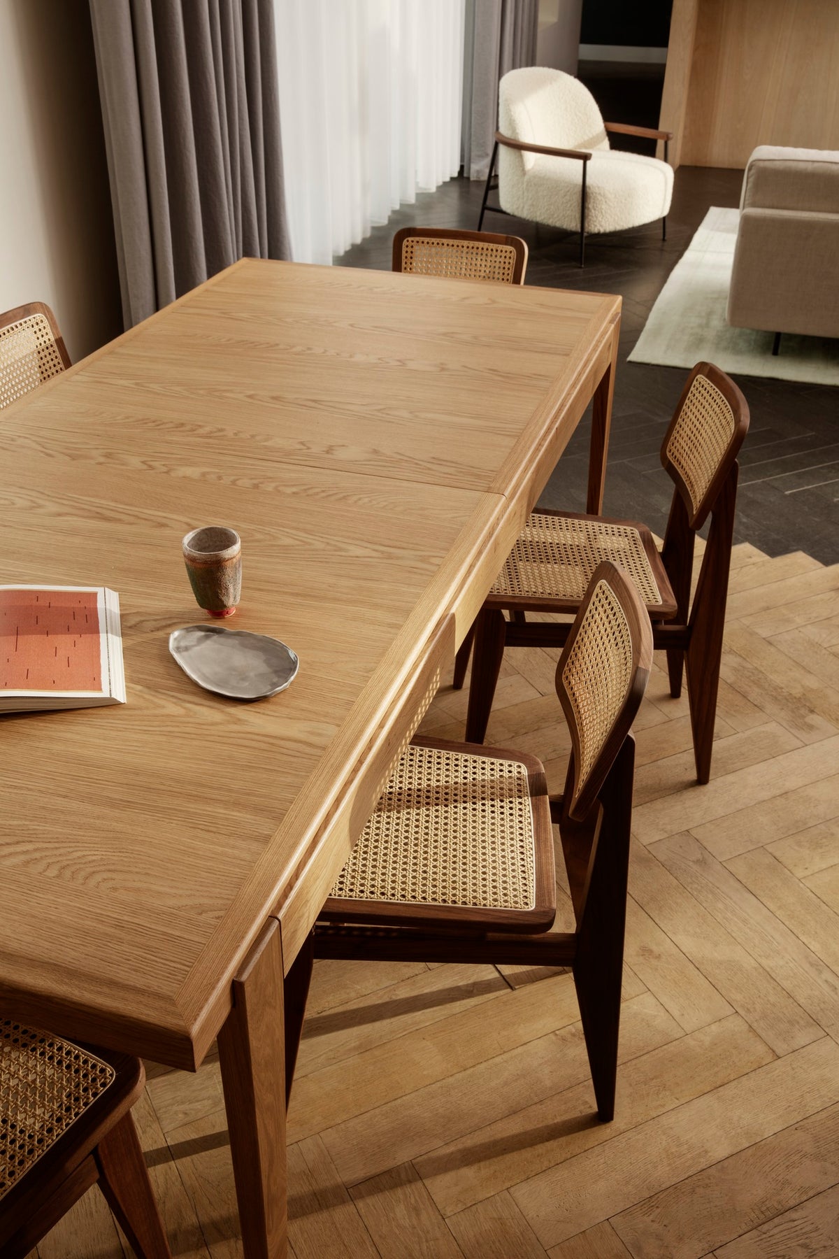 GUBI - C-Chair Dining Chair Un-upholstered - French Cane