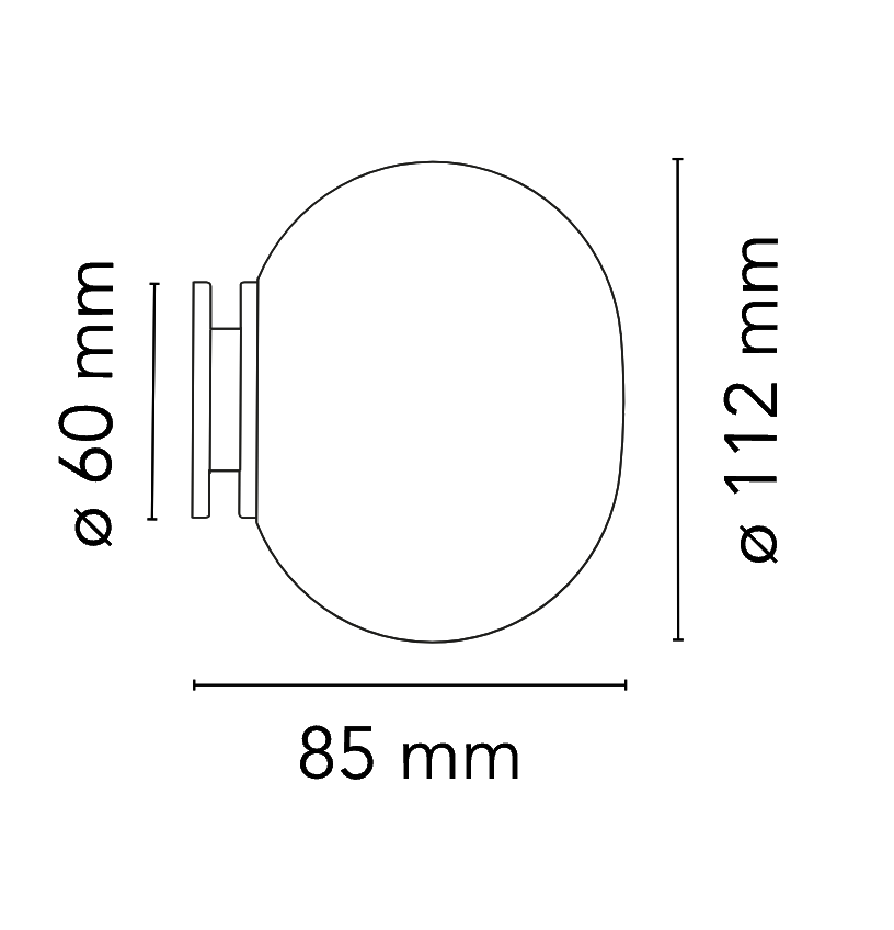 FLOS - Mini Glo-Ball Ceiling/Wall Mirror