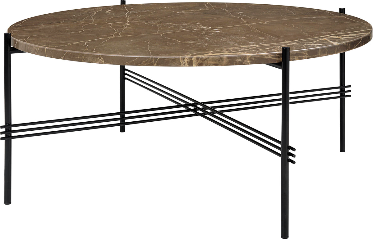 GUBI - TS Coffee Table - Black Base - Ø80 cm