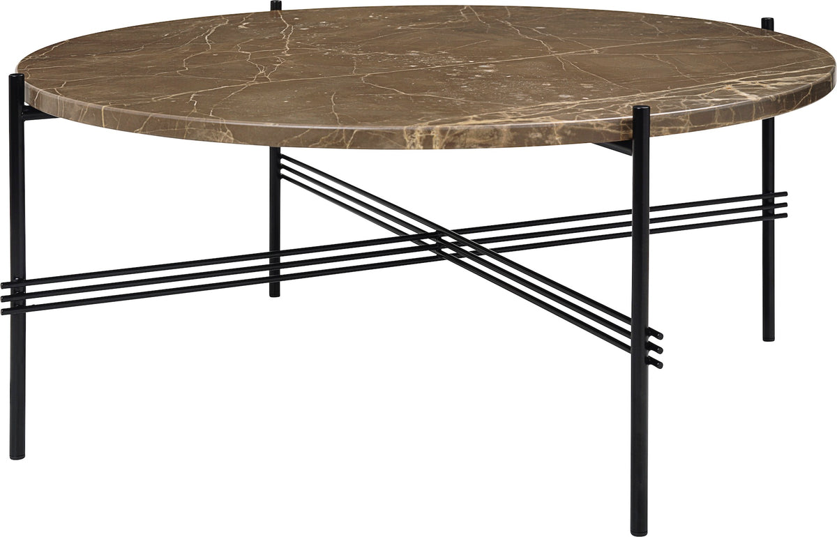 GUBI - TS Coffee Table - Black Base - Ø80 cm