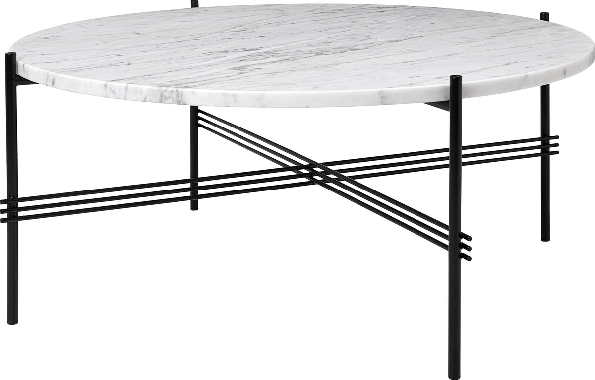 GUBI - TS Coffee Table - Black Base - Ø80 cm